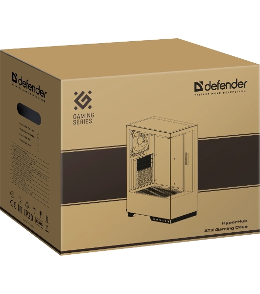 Компьютерный корпус Defender HyperHub черный, ATX, USB3.0, w/o fans