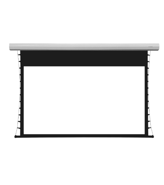 Экран с электроприводом Lumien Cinema Control 185x243 см (раб.область 132х235 см) (106') Matte White FiberGlass черная кайма по периметру, доп.черная область 47 см, триггер., RS232, IR, RF управл. в комплекте, белый корпус 16:9