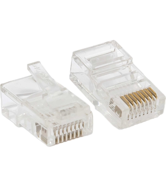 Коннектор RJ-45 TERACOM PRO неэкранированный 8P8C 30мкд Cat.5E универсальный (упак. 10 шт)