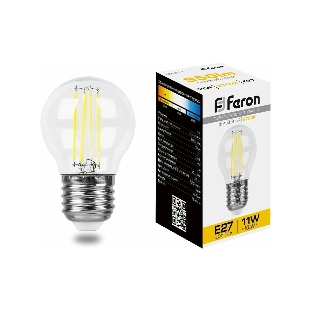 Лампа светодиодная Feron LB-511 (38015) 11W 230V E27 2700K прозрачная