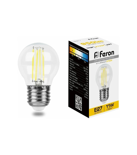 Лампа светодиодная Feron LB-511 (38015) 11W 230V E27 2700K прозрачная