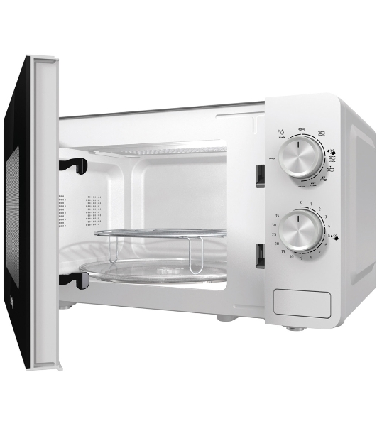 Микроволновая печь Gorenje MO20E2W белый, 20 л, 800 Вт, переключатели - поворотный механизм