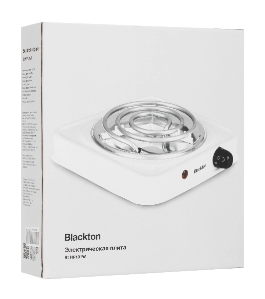 Плита настольная электрическая Blackton Bt HP101W белый, количество конфорок 1шт