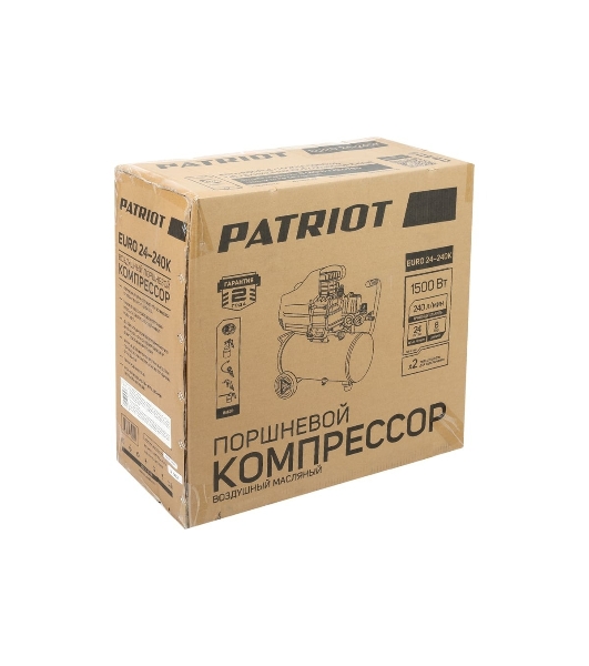 Компрессор Patriot EURO 24-240K + набор пневиоинструмента KIT 5В1.5кВт 220В 240л/мин 24л