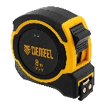 Рулетка Denzel 8м х 25мм, двухкомп. корпус, магнитный обрезиненный зацеп, фото2