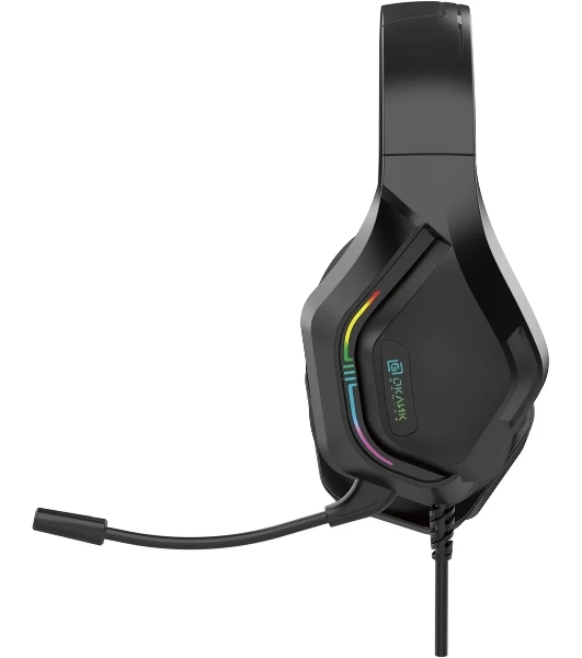 Гарнитура Oklick HS-L600G чёрный, проводная, USB, подсветка