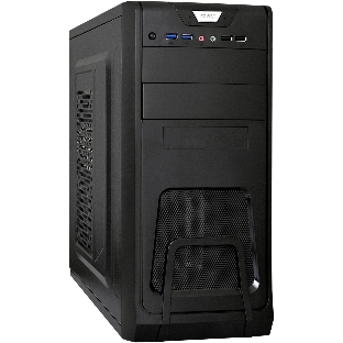 Компьютерный корпус Miditower ExeGate CP-603 Black, ATX, (без БП), 2хUSB+2хUSB 3.0, Audio
