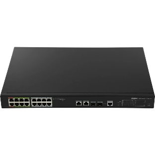 Коммутатор Dahua DH-LR2218-16ET-240, 16×100 Мбит/с + 2×1 Гбит/с, управляемый
