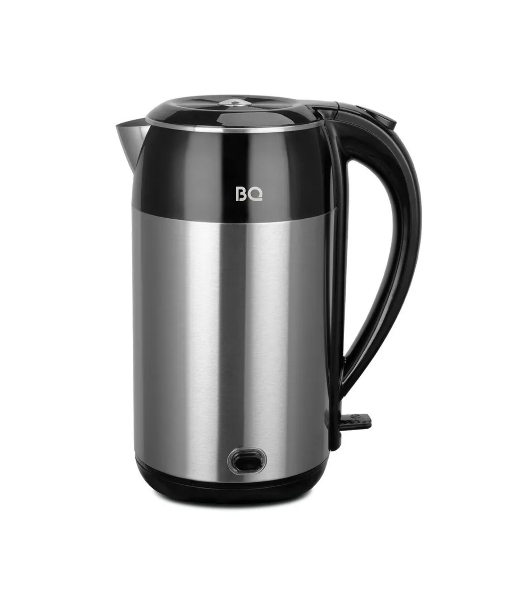 Электрочайник BQ KT2030SW черный/серебристый, 2.2 л, 2200 Вт, скрытый нагревательный элемент