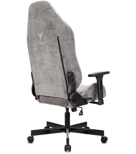 Кресло Бюрократ Knight N1 Fabric серый, ткань, 120 кг, механизм качания