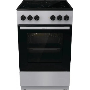 Плита электрическая Gorenje GEC5A12SG серый/черный стеклокерамика (без крышки)
