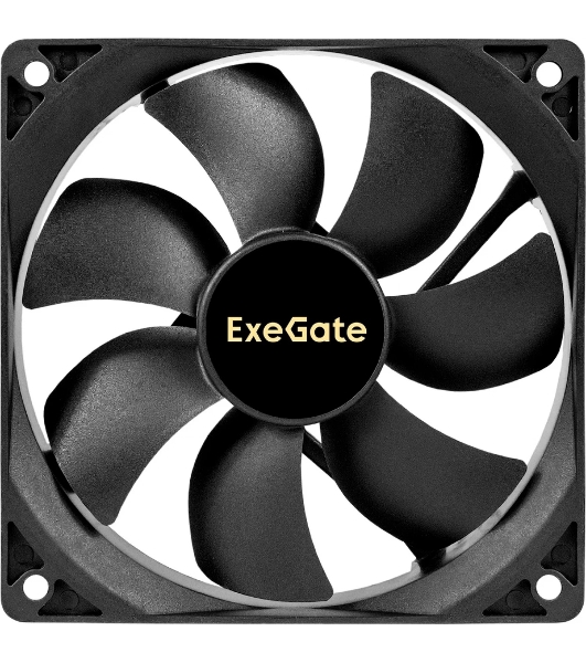 Вентилятор для корпуса ExeGate ExtraSilent ES12025S3P черный, 120 мм, 1300 об/мин, 22 дБ, 3 pin