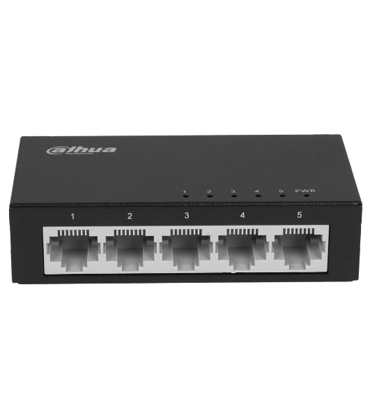Коммутатор Dahua DH-PFS3005-5ET, 5×100 Мбит/с, неуправляемый