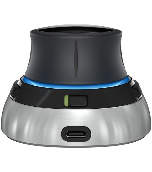 Мышь беспроводная 3DConnexion SpaceMouse Wireless (3DX-700115) черный/серебристый, радиоканал, Bluetooth, USB, кнопки - 2