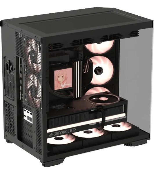 Компьютерный корпус Formula Crystal Z7 PA черный без БП ATX 5x120мм 1xUSB3.0 1xUSB3.1 audio bott PSU