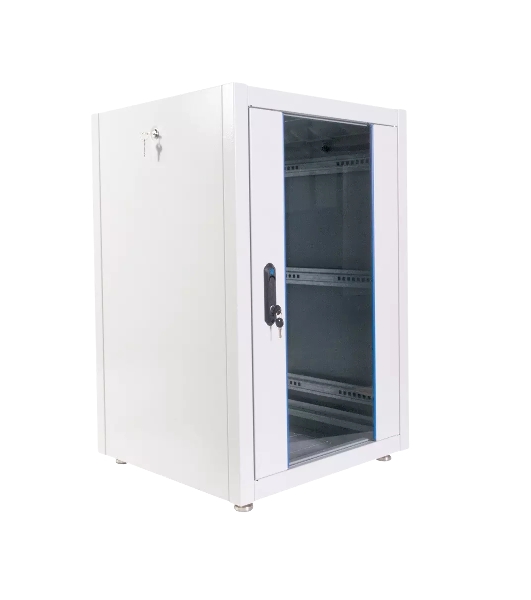 Шкаф телекоммуникационный напольный ЭКОНОМ 18U (600 × 800) дверь стекло, дверь металл
