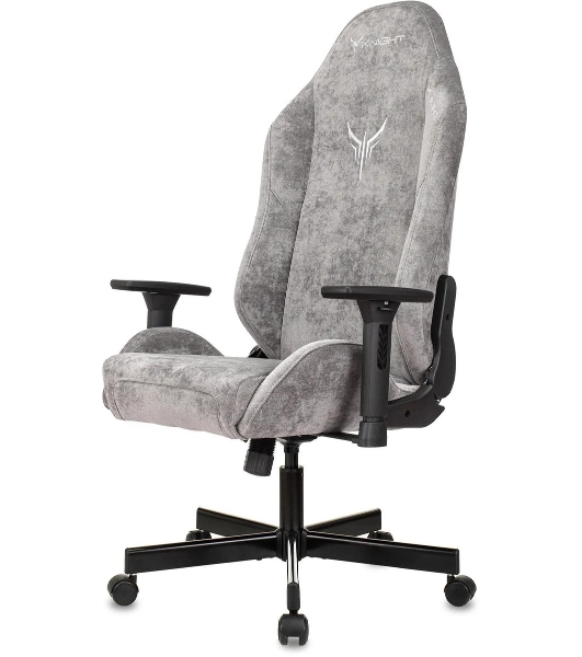 Кресло Бюрократ Knight N1 Fabric серый, ткань, 120 кг, механизм качания