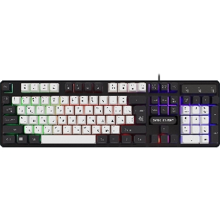 Клавиатура проводная Defender Dark Knight R GK-077, USB, черный/белый