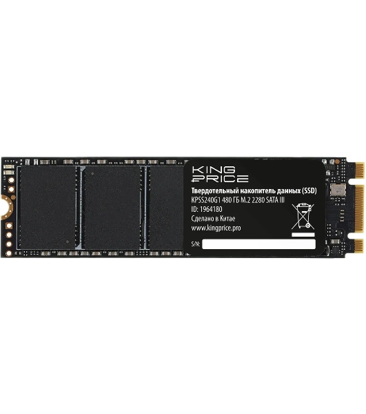 Накопитель SSD KingPrice KPSS480G1, 480Gb, M.2 2280, SATA-III, R/W 540/500