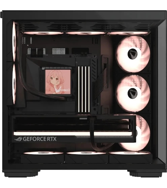 Компьютерный корпус Formula Crystal Z7 PA черный без БП ATX 5x120мм 1xUSB3.0 1xUSB3.1 audio bott PSU