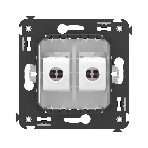 Розетка компьютерная DKC Avanti 4400664 RJ-45 без шторки в стену, кат.5е двойная, 'Белое облако', фото4