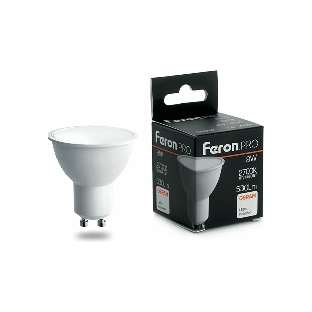 Лампа светодиодная Feron PRO LB-1608 GU10 8W 2700K