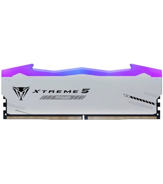 Оперативная память Patriot Viper Xtreme 5, DDR5, 32Gb (2x16Gb), 6400MHz, CL32, DIMM, с радиаторами, RGb, серебристый