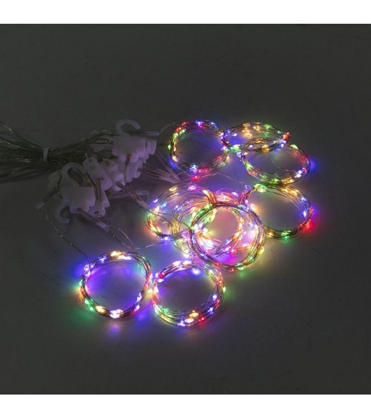 Гирлянда Neon-night светодиодный занавес из росы 3х3м 300 LED IP20 USB + пульт управления с крючками для крепления мультиколор