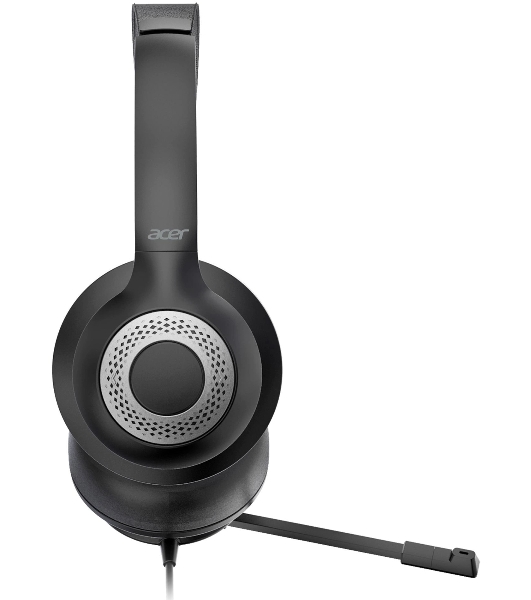 Гарнитура Acer OHW309 чёрный, проводная, USB/mini jack 3.5 мм