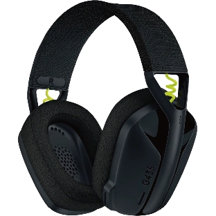 Гарнитура Logitech G435 чёрный-жёлтый, беспроводная, радиоканал, до 18 ч