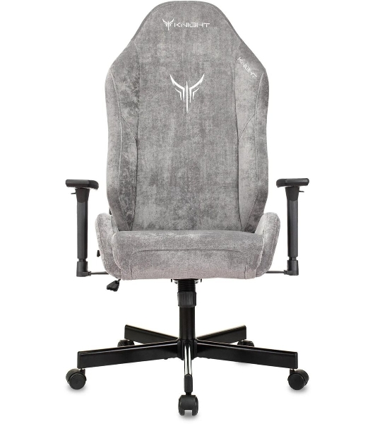 Кресло Бюрократ Knight N1 Fabric серый, ткань, 120 кг, механизм качания