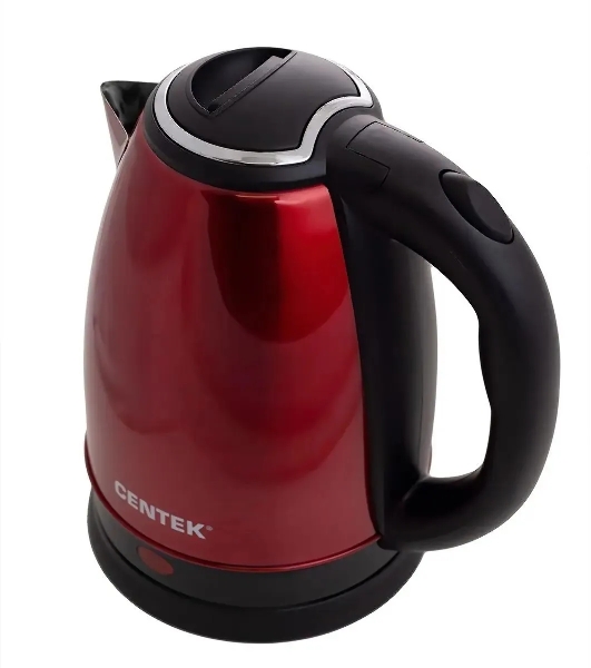 Электрочайник Centek CT-1068 красный, 2 л, 2000 Вт, скрытый нагревательный элемент