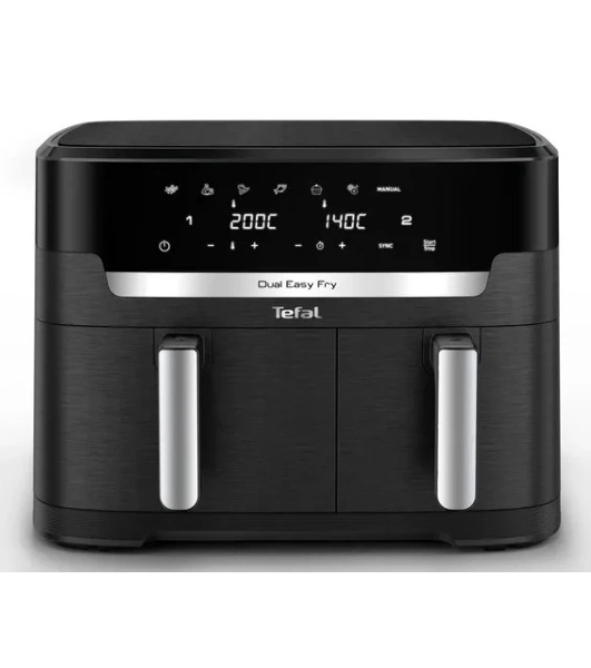 Аэрогриль Tefal Dual Easy Fry Flex EY9228E0 черный, 2700 Вт, 9 л, сенсор, 6 программ