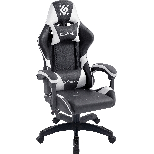 Кресло игровое Defender Companion черный/белый, класс 3, металл, PU