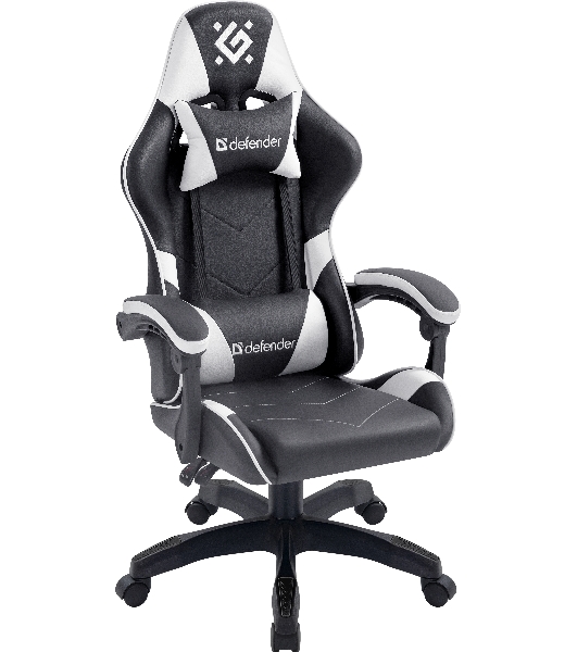Кресло игровое Defender Companion черный/белый, класс 3, металл, PU