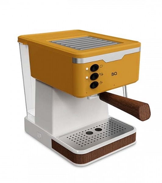 Кофеварка эспрессо BQ CM2006 желтый, исп. кофе - молотый, 1.7 л, 850 Вт, 20 бар