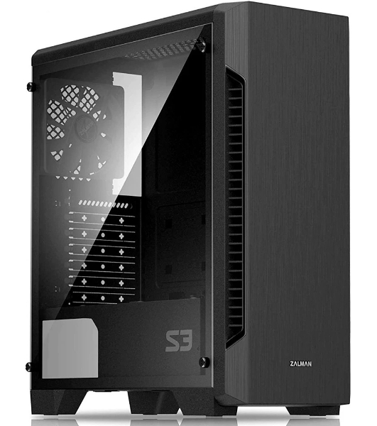 Компьютерный корпус MidiTower Zalman S3 TEMPERED GLASS WINDOW black