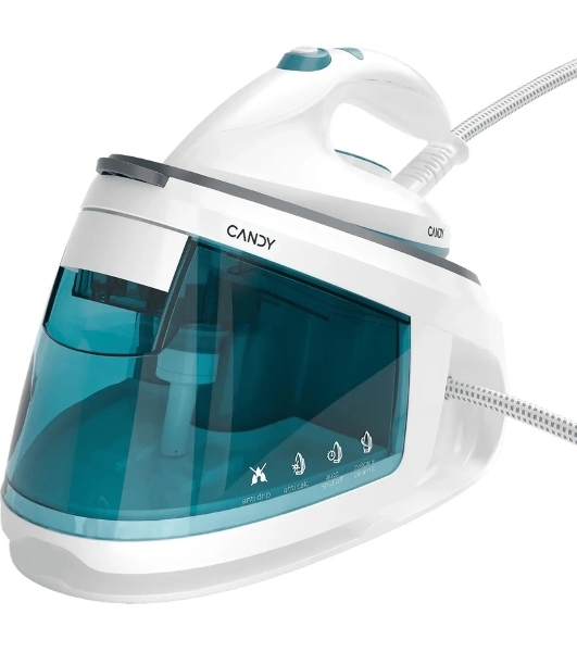 Парогенератор Candy CI-200 белый/голубой, 2400 Вт, 65 г/мин, 180 г/мин, 1400 мл