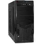 Компьютерный корпус Miditower ExeGate CP-601-UNS350 (ATX, БП UNS350 с вент. 12см, 2*USB, аудио, черный), фото 1