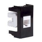 Розетка компьютерная DKC Viva 45238 1-м 1 мод. RJ45 кат.5E черный, фото 1