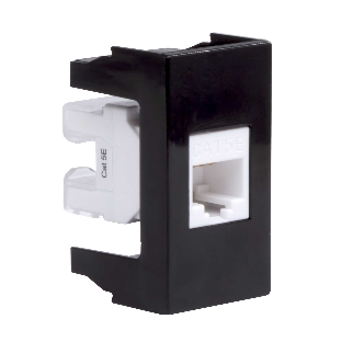Розетка компьютерная DKC Viva 45238 1-м 1 мод. RJ45 кат.5E черный