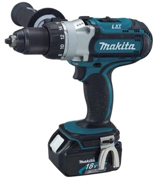 Дрель Makita DDF451RFE аккумуляторная DDF451RFE 18В,2х3Ач Li-ion,БЗП-13мм,0-300\600\1700об\м,80\40Нм,2.1кг,чем