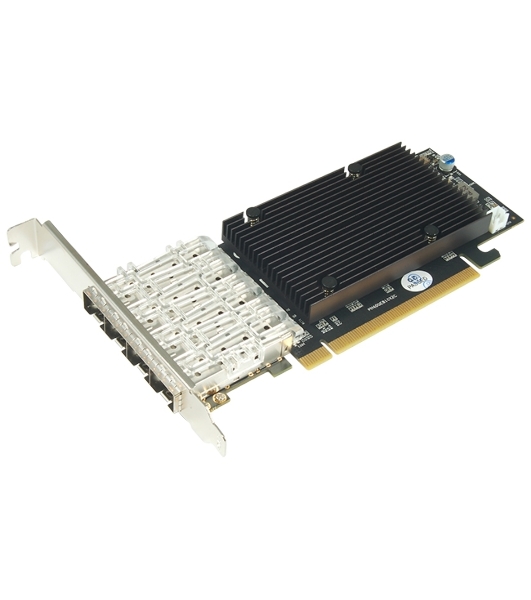 Сетевая карта 25G Quad Port SFP28 PCIe Ethernet Adapter with Intel E810-CAM1 Chipset