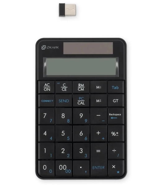 Цифровой блок Oklick K604W беспроводная, радиоканал, чёрный