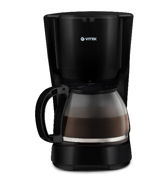 Кофеварка капельная Vitek VT-1528 BK черный, исп. кофе - молотый, 1.25 л, 750 Вт