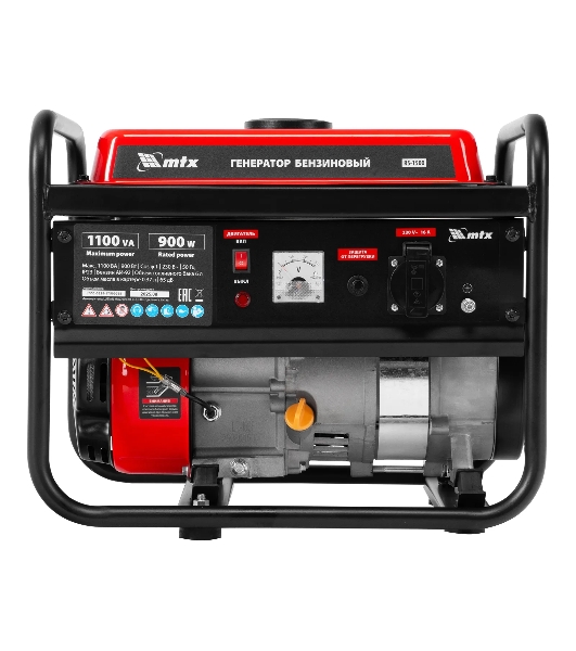 Генератор бензиновый MTX RS-1500, 1,1 кВт, 230В, ручной стартер