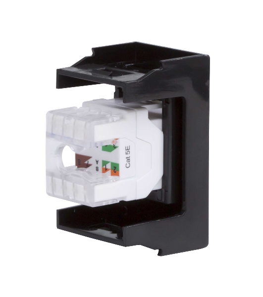 Розетка компьютерная DKC Viva 45238 1-м 1 мод. RJ45 кат.5E черный