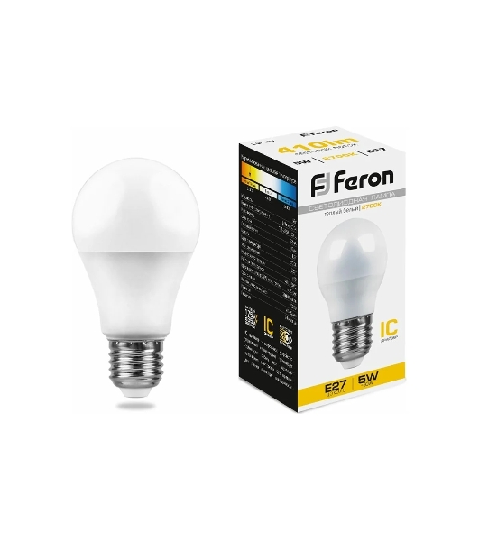 Лампа светодиодная Feron LB-38 5W 230V E27 2700K G45