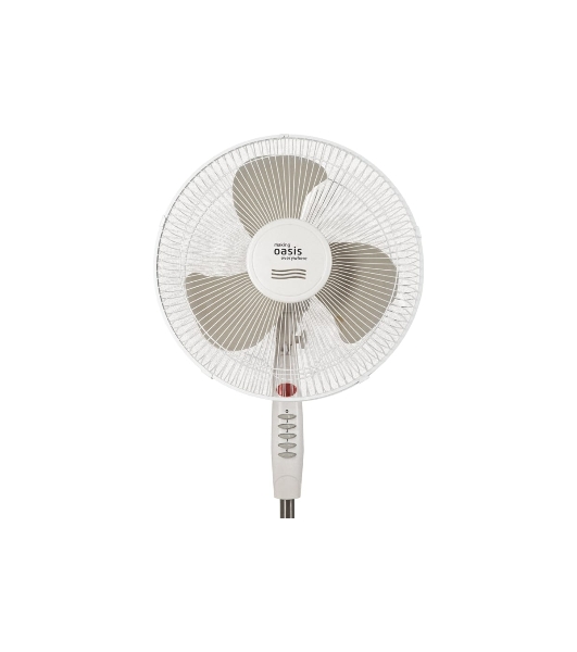 Вентилятор Oasis VF-40PWG белый/серый, напольный, 40 Вт, 3 скорости, 40 см (4 шт. в коробке)