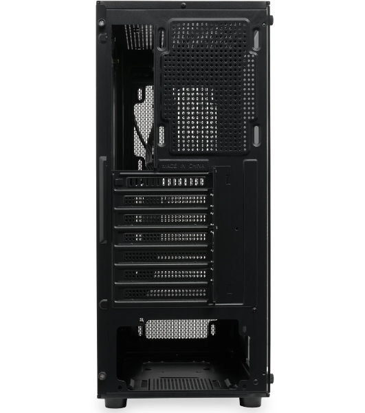 Компьютерный корпус без блока питания HSPD M530, Mesh Mid Tower, Black, TG, 0.4 SPCC, no fans ATX, mATX, mITX 155/290/200mm 2x2.5', 2x3.5', 7xPCI 1xUSB-A 3.0, 2xUSB-A 1.0 335x193x445mm